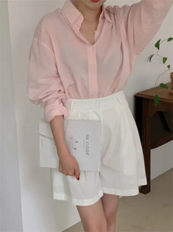 Loose Fit Summer Solid Shirt