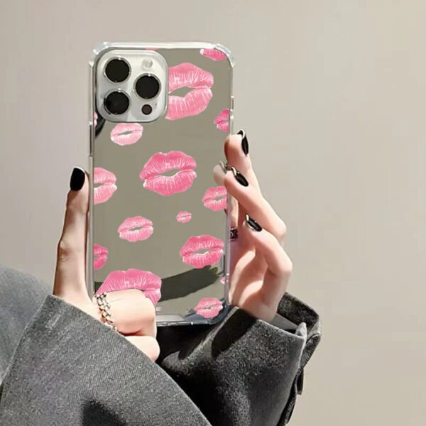 Red Lips Mirror Case