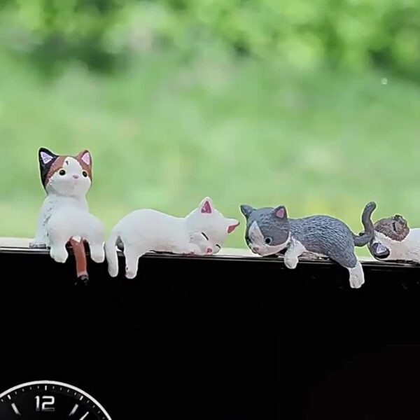 4 Little Cat Car Ornaments