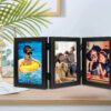 180° Foldable Triple Photo Frame