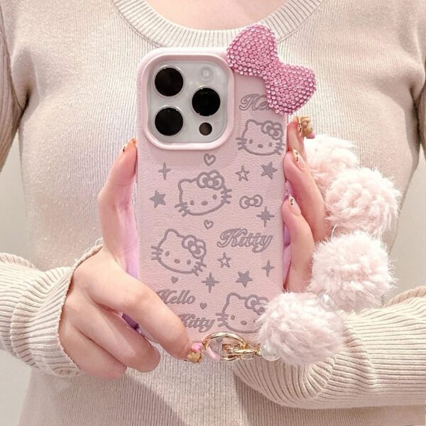 Hello Kitty Glitter Bow Case