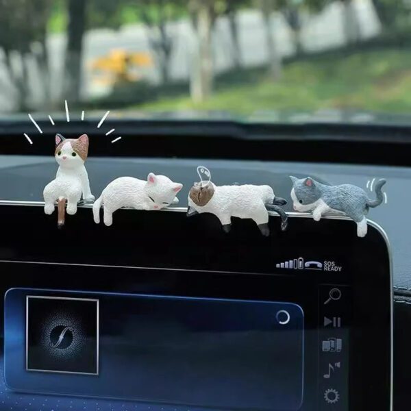 5 Little Cat Car Ornaments