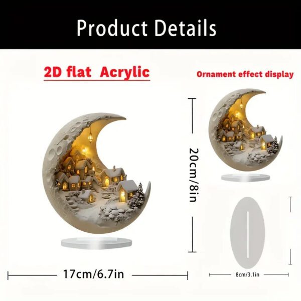 Flat Acrylic Moon House