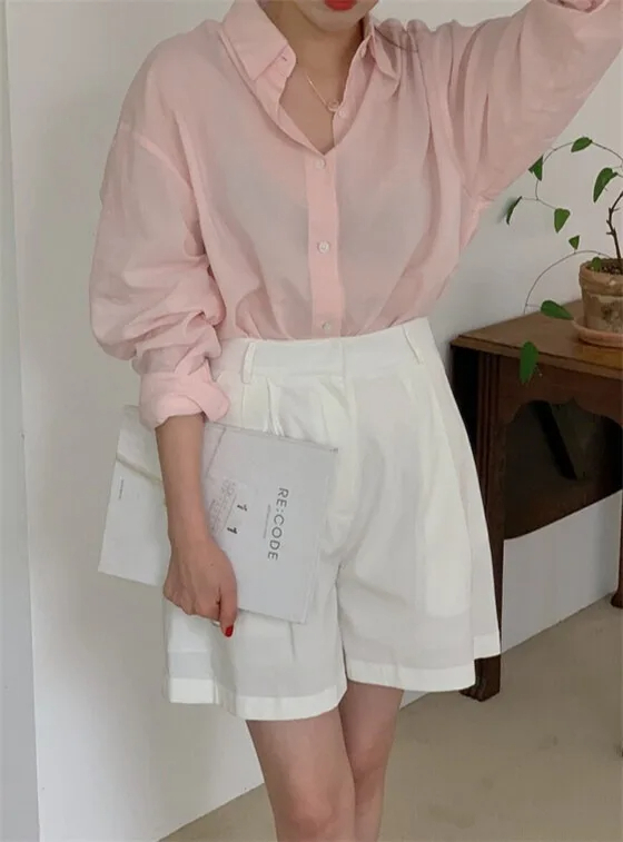 Loose Fit Summer Solid Shirt