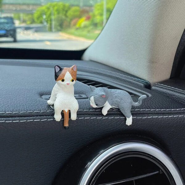 6 Little Cat Car Ornaments