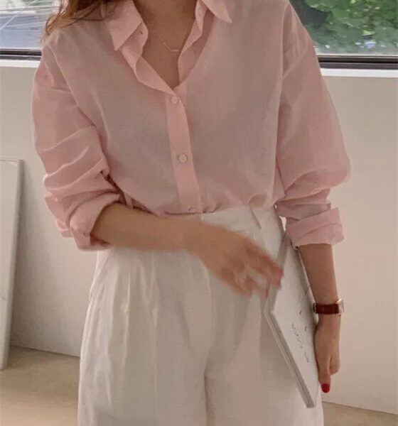 Loose Fit Summer Solid Shirt