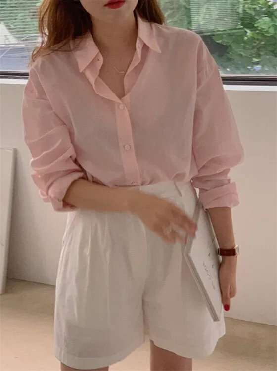 Loose Fit Summer Solid Shirt