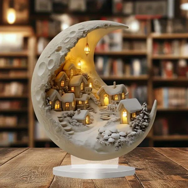 Flat Acrylic Moon House