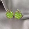 3 Green Apple Zircon Earrings