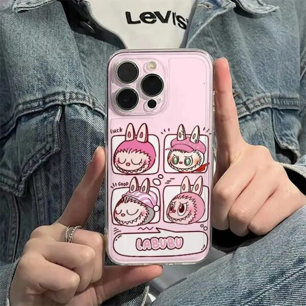 4 Labubu Pink Case
