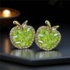 5 Green Apple Zircon Earrings