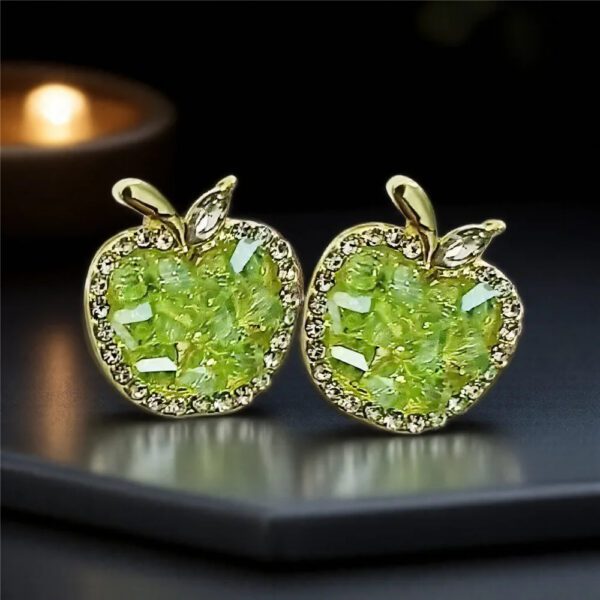 5 Green Apple Zircon Earrings