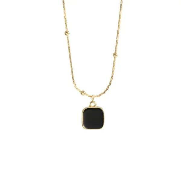 Black Square Pendant