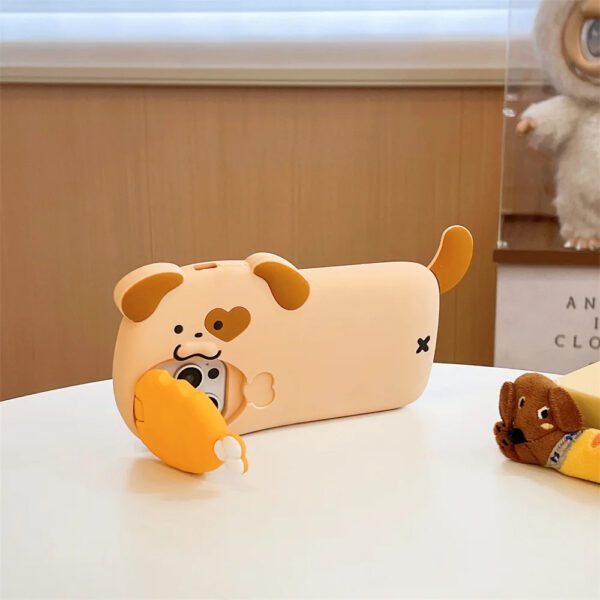 3D Dog Having Chicken Case