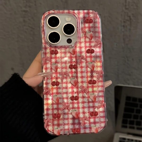 Aurora Cherry Grid Case