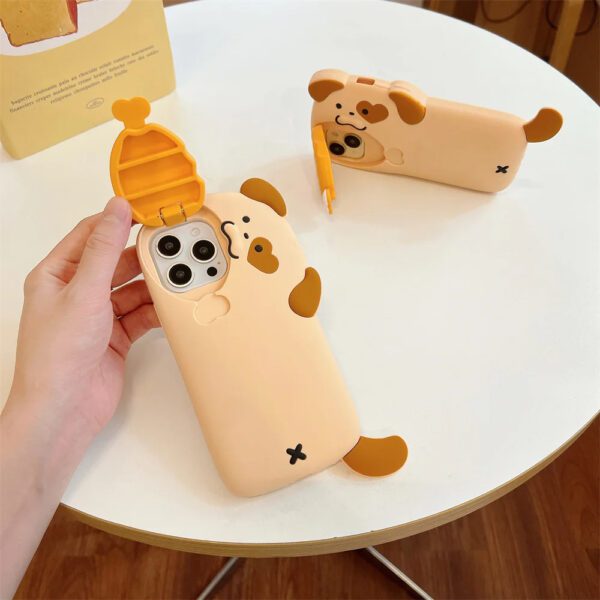 3D Dog Having Chicken Case