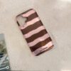 Pink And Brown Stripped Ball Charm Case