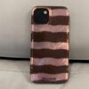 Pink And Brown Stripped Ball Charm Case
