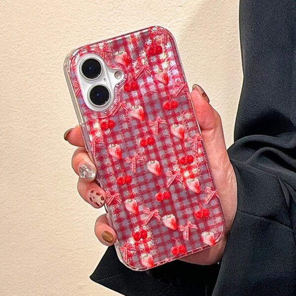 Aurora Cherry Grid Case
