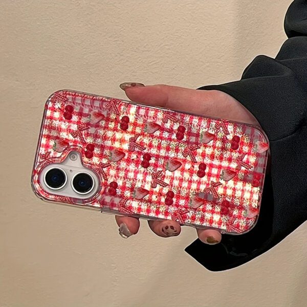 Aurora Cherry Grid Case