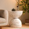 Modern Faux Marble Sidetable