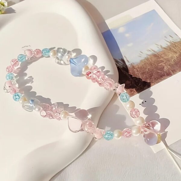 Pastel Beaded Phone Charm