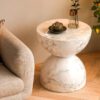 Modern Faux Marble Sidetable