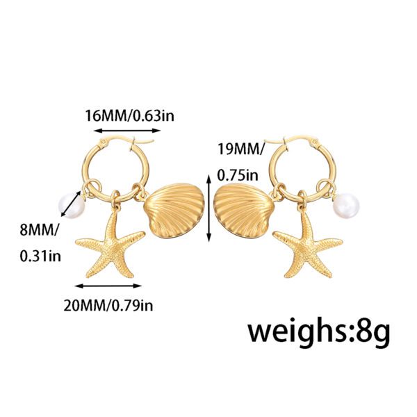 Starfish Shell Earrings