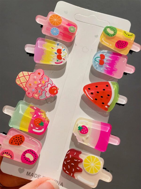 Ice Cream Hair Pins Set