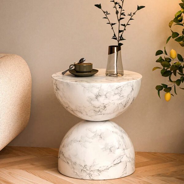 Modern Faux Marble Sidetable