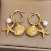 Starfish Shell Earrings