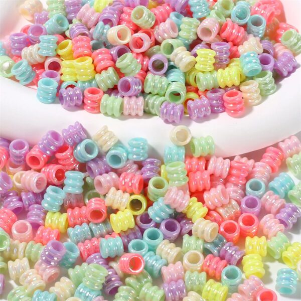 Acrylic Tube Hair Beads
