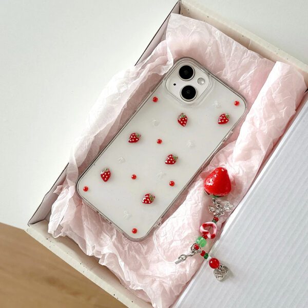 Ditsy Strawberry Charm Case