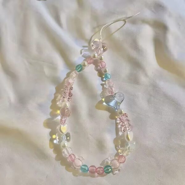 Pastel Beaded Phone Charm