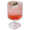 Striped Glass Ball Goblet