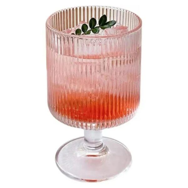 Striped Glass Ball Goblet