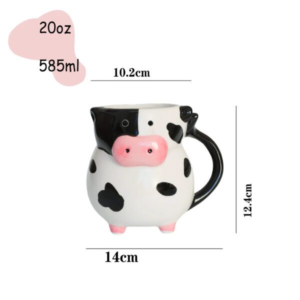 3D Cow Ceramic Cup