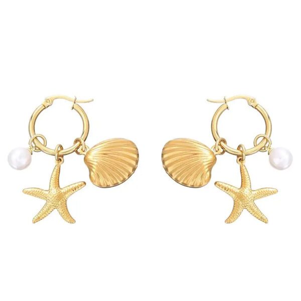 Starfish Shell Earrings