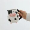 3D Cow Ceramic Cup