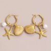 Starfish Shell Earrings