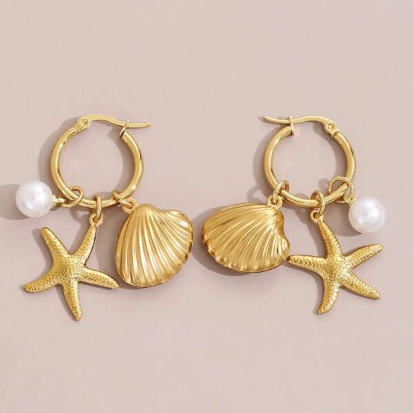 Starfish Shell Earrings