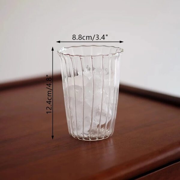 Ribbed Latte Glass
