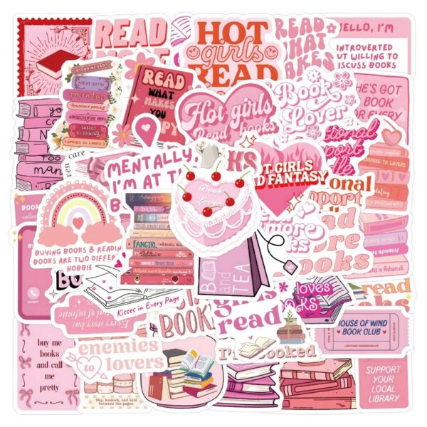 Pink Book Aesthetics Sticker Pack