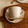 French Relief Tea Cup Set