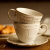 French Relief Tea Cup Set