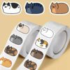 Cartoon Cat Tuo Tuo Sticker Roll