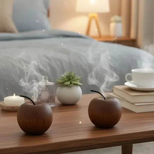 Apple-Shaped Wooden Aromatherapy Diffuser