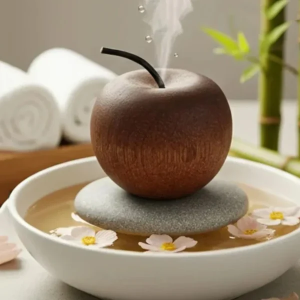 Apple-Shaped Wooden Aromatherapy Diffuser