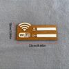 Custom Engraved Wooden WiFi Sign Board