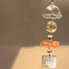 GoldenSplash Glass Charm Keychain